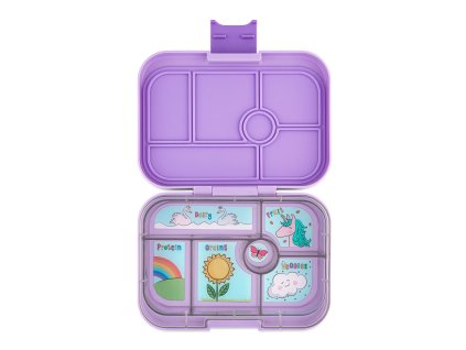 YO6 LavandeU Yumbox Krabička na svačinu - svačinový box Original - Lavande Purple Unicorn