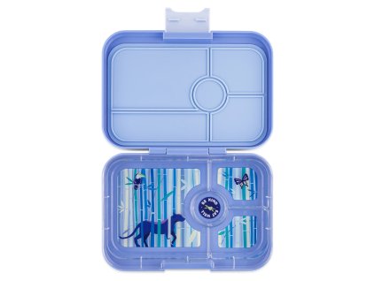 HBIII202409P Yumbox Krabička na svačinu - svačinový box XL Tapas 4 - Hazy Blue Panther