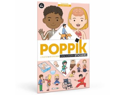 DIS011 Poppik Vzdělávací samolepkový plakát Lidské tělo