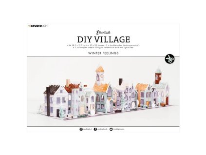 SL ES DCB54 Studio Light Kreativní sada DIY Vánoční vesnička - Zasněžené domečky