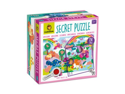 L24147 Ludattica Secret Puzzle s lupou - Jednorožci