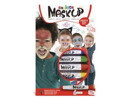 C30528 Carioca Mask Up barvy na obličej Party 6ks