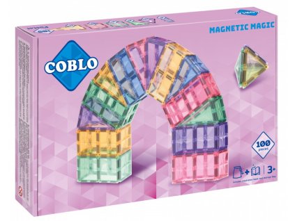D-COBLO100-P Coblo Magnetická stavebnice Pastel - 100 dílů