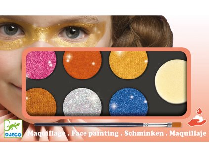 DJ09232 Djeco Barva na obličej - malování na obličej metalické odstíny