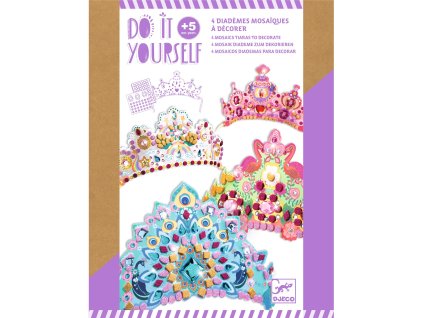 DJ07901 Djeco Kreativní sada DIY Třpytivé korunky pro princezny