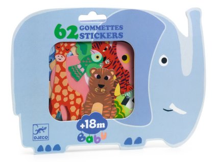 DJ00059 Djeco Moje první samolepky - Zvířátka ze Safari