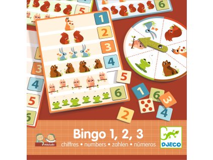 DJ08258 Djeco Naučná hra Eduludo Bingo 1.2.3