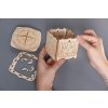 EW23 Escapewelt Skládačka hlavolamu 3D - dřevěná skříňka Secret Lock Box-10