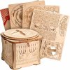 EW23 Escapewelt Skládačka hlavolamu 3D - dřevěná skříňka Secret Lock Box