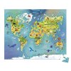 J02607 Janod Puzzle Mapa světa v kufříku - 100 dílků-2