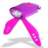 7575PUPI Mini Hornit Zábavná houkačka - klakson a světlo na kolo - růžová