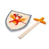SC6182501 Scratch Europe Dřevěný meč a štít Červený drak