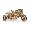 UG70078 Ugears Mechanická 3D stavebnice - Motorka s vozíkem
