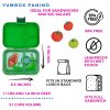YO133 Yumbox Krabička na svačinu - svačinový box Panino - Jurassic Green Dino-5