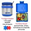 SBSN202309D Yumbox Krabička na svačinu - svačinový box Snack - Surf Blue Dino-6
