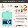 ABIII202310JP Yumbox Krabička na svačinu - svačinový box XL Tapas 5 - Antibes Blue Jungle pastels-1