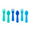 LPfork Burst Lunch Punch Mini lžičky a vidličky Burst Modré - zelené