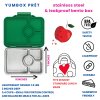 DGP202502 Yumbox Krabička na svačinu - svačinový box nerezový Pret RVS 4 - Dublin Green-2