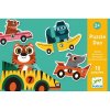 DJ08148 Djeco Duo puzzle Závodní auta se zvířátky