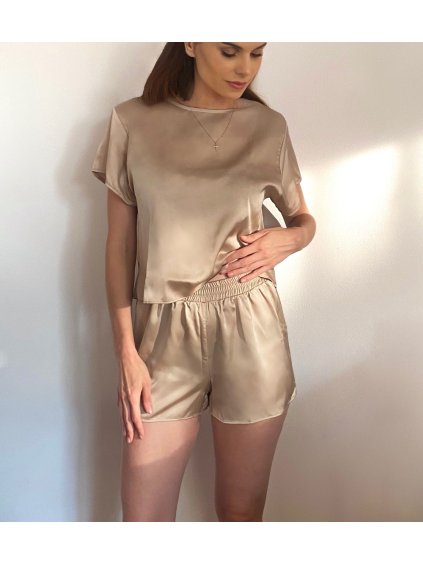 Satenove pyzamko hedvabni saten