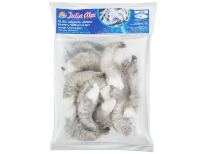 Vannamei shrimp 6/8 unpeeled, headless 10x1kg