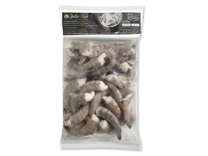 Premium Vannamei shrimp 16/20 headless, unpeeled 10x1kg