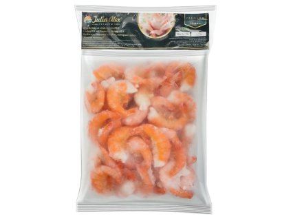 Premium Vannamei shrimp 16/20 headless, unpeeled, cooked 10x1kg
