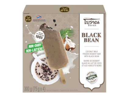 Coconut and Black Bean flavored ice cream bar Family Pack 6x4x75g