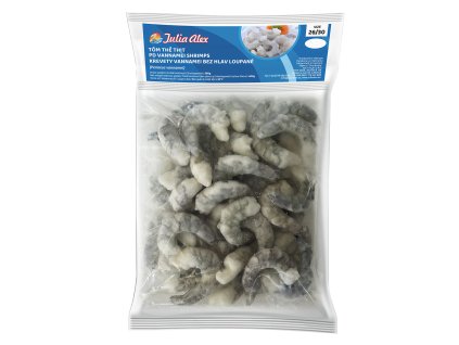 Krevety Vannamei 26/30 loupané, bez hlav, syrové 10 x 500g