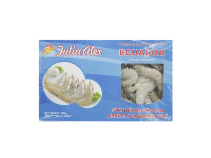 Vannamei shrimp 30/40 unpeeled whole 12x1kg