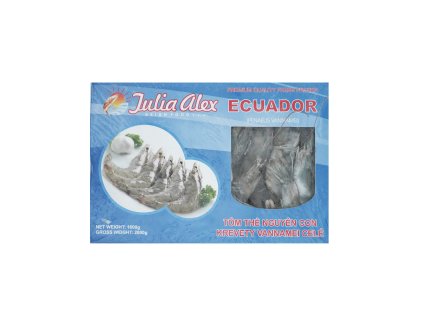 Vannamei shrimp 30/40 unpeeled whole 6x2kg