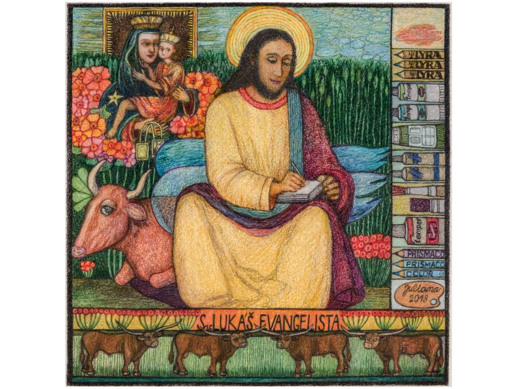 Lukas evangelista 28x28 cm