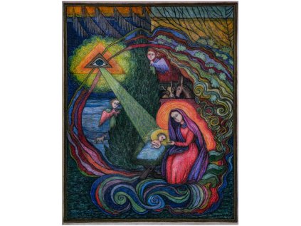 Maria panna s Jeziskem33x26 cm vč 6mm ohyb