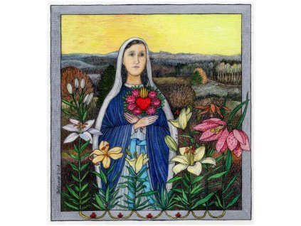 Maria panna v liliich28x26cm