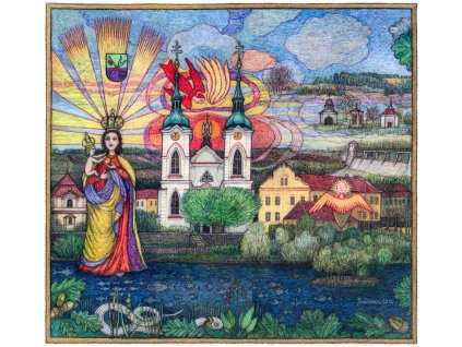 Maria zelivska nad vodami 28x26cm