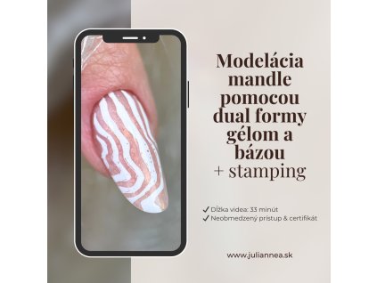 Modelácia mandle pomocou dual formy gélom a bázou + stamping