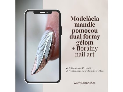Modelácia mandle pomocou dual formy gélom + nail art