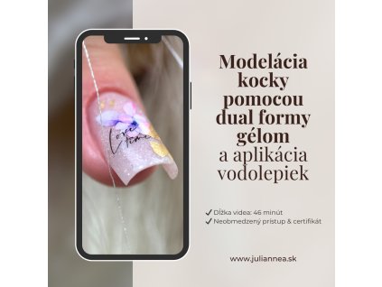 Modelácia kocky pomocou dual formy gélom a aplikácia vodolepiek
