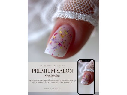 Modelácia tvaru squoval rubber bázou s korekciou voľného okraja polygélom