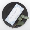 flat lay blank menu paper plate with plant kopie