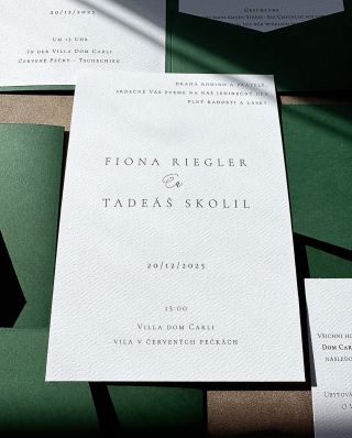 Minimalismus pro zimní svatbu Fiony & Tadeáše 🌲