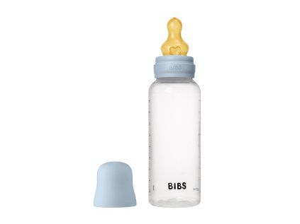 BIBS antikoliková láhev s kaučukovým dudlíkem 270ml (Varianta Světle modrá)