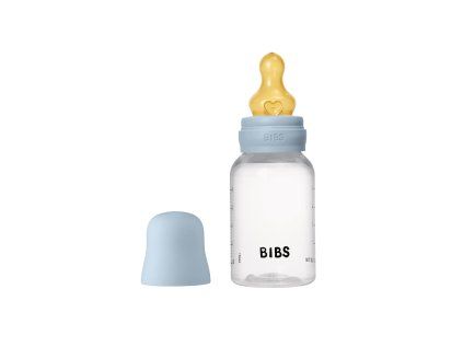 BIBS antikoliková láhev s kaučukovým dudlíkem 150ml (Varianta světle modrá)