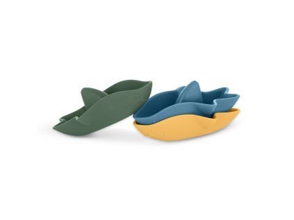 PETITE&MARS Hračky silikonové do koupele 6m+ (Variant Ships)