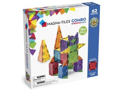 Magnetická stavebnice kombinovaná, 62 dílů