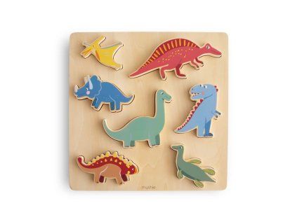 MUSHIE DŘEVĚNÉ PUZZLE (Varianta Dinosaurus)