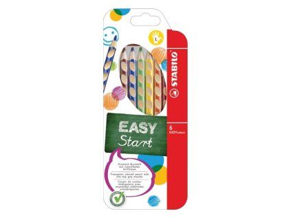 pastelky trojhranne stabilo easycolors pre lavakov 6 ks 3316