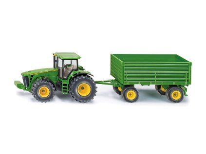 1514637 siku farmer traktor john deere s vlekom 1 50