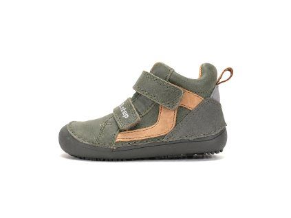 D.D. Step- Dětské přechodné barefoot boty A063-62353M Olive (Velikost bot 30)
