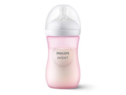 1553365 philips avent flasa natural response 260 ml 1m růžová